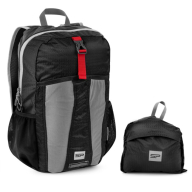 A waterproof, foldable, black backpack Spokey HIDDEN PEAK