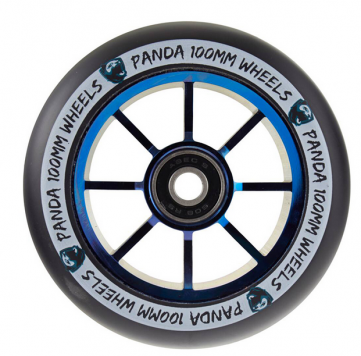 Panda Spoked V2 100mm blue chrome skrejriteņu riteņi, 1 gab.