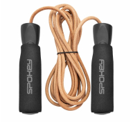 Skipping rope with a leather rope Spokey QUICK SKIP