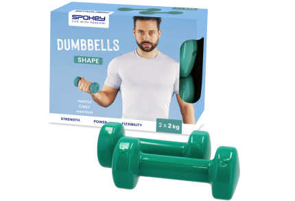 Spokey SHAPE – Vinila hanteles komplekts 2x 2 kg